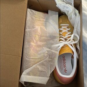 Adidas Yellow and Pink Sneakers